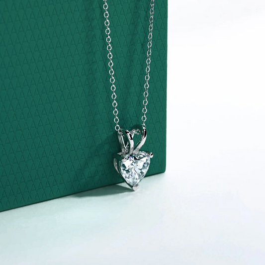 The Roselyn – Heart Cut Moissanite Necklace