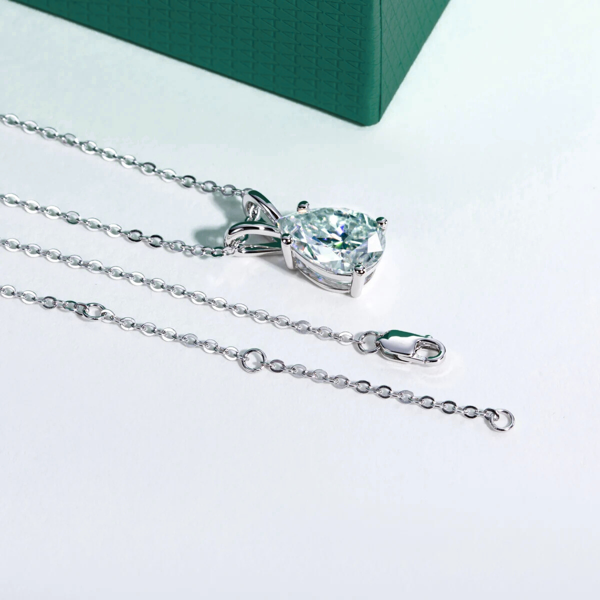 The Odette – Pear Cut Moissanite Necklace