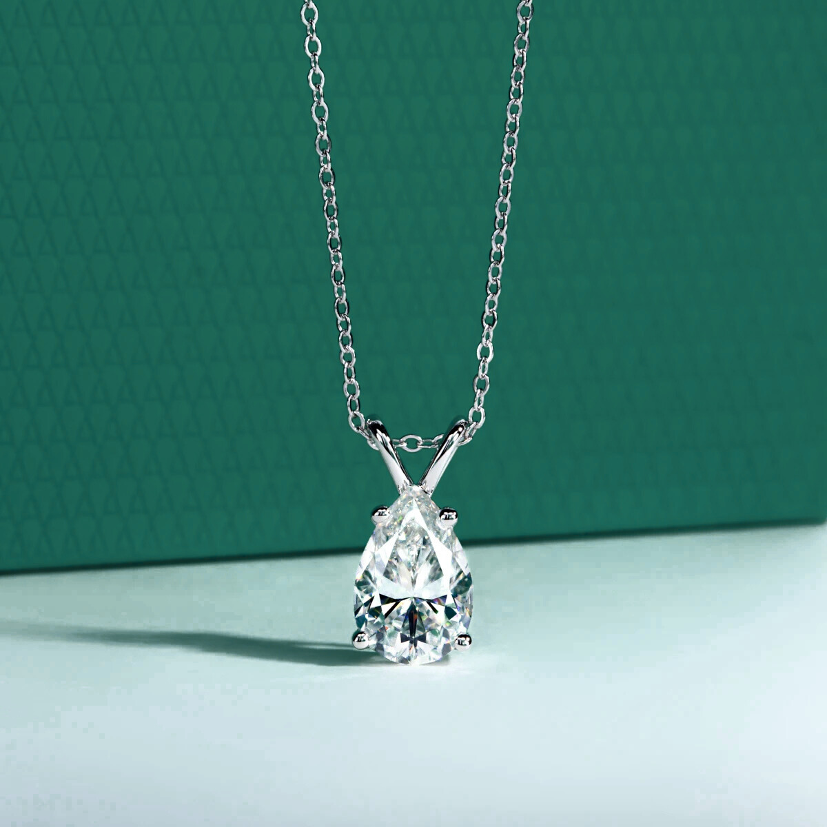 The Odette – Pear Cut Moissanite Necklace