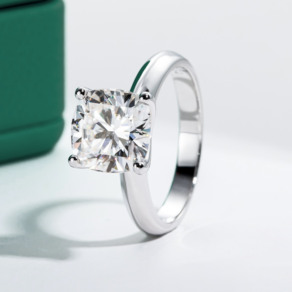 The Essence - Cushion Cut Moissanite Solitaire Ring