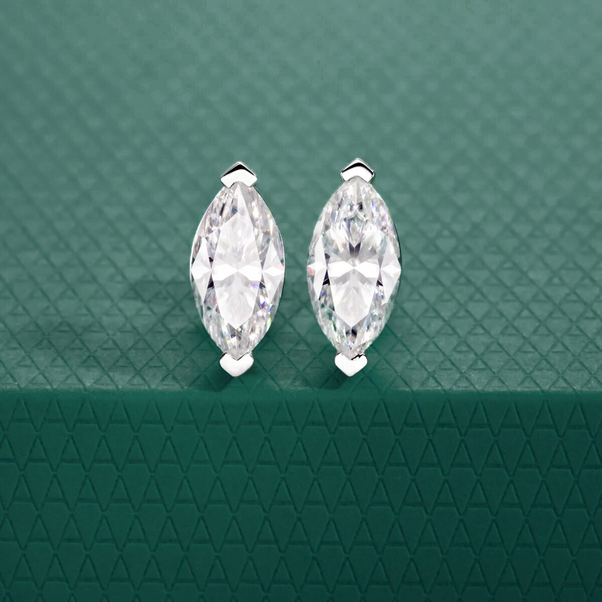 The Mireille - Marquise Cut Moissanite Earrings
