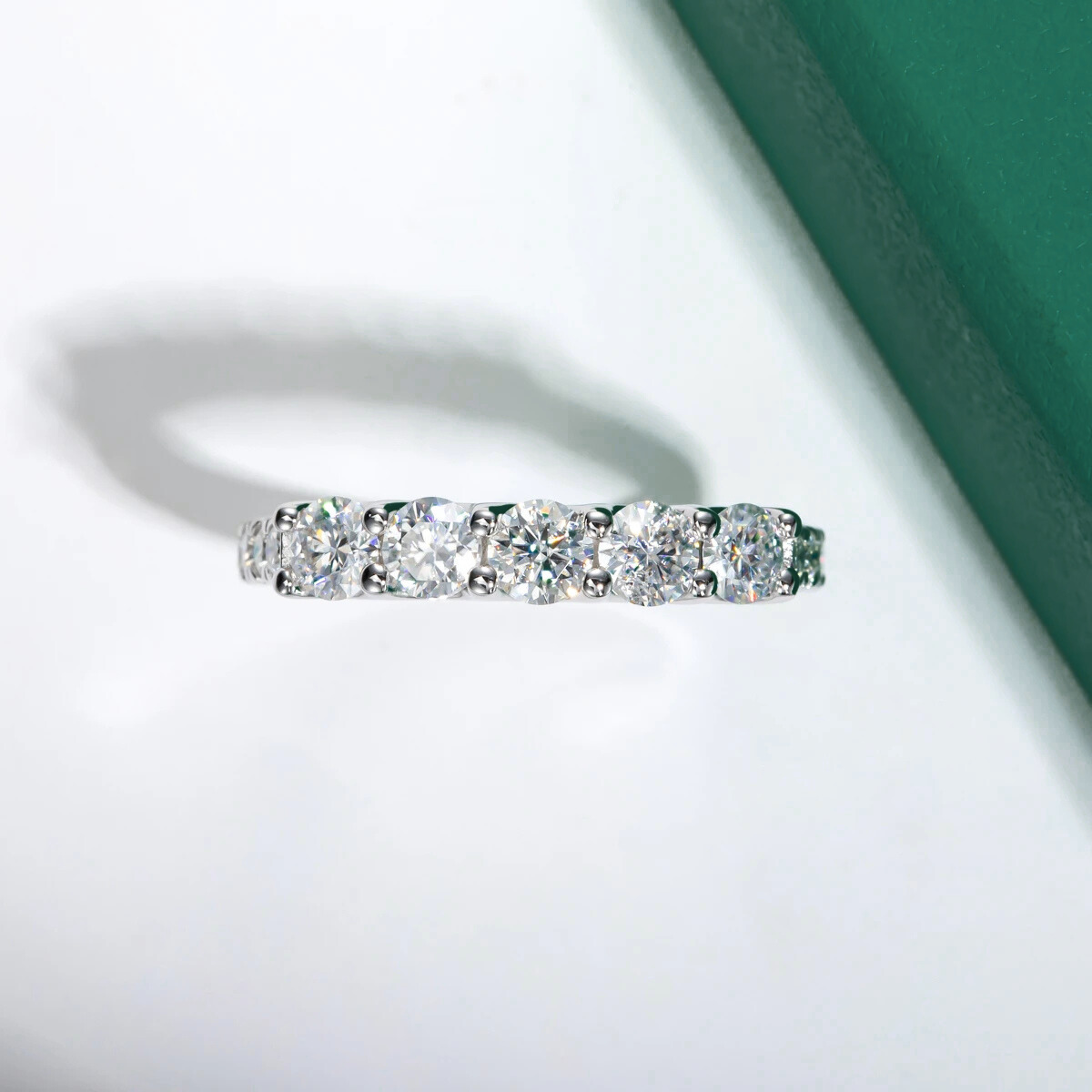 The Fiora - Moissanite Half Eternity Ring