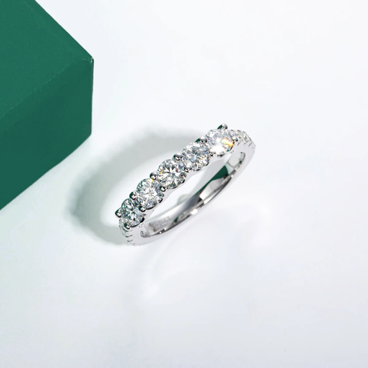 The Fiora - Moissanite Half Eternity Ring