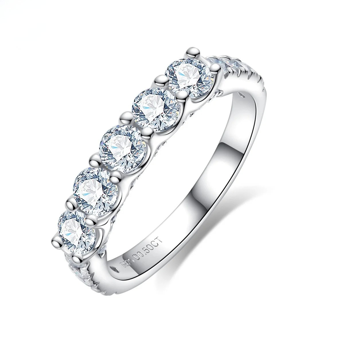 The Fiora - Moissanite Half Eternity Ring