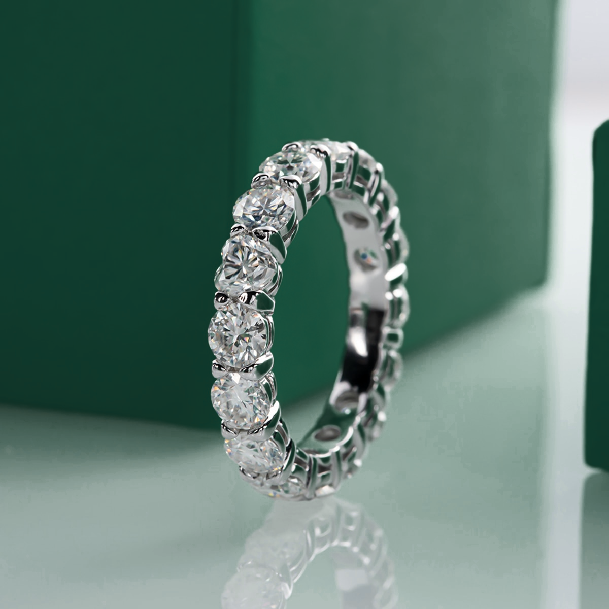 The Eva - Moissanite Wedding Band