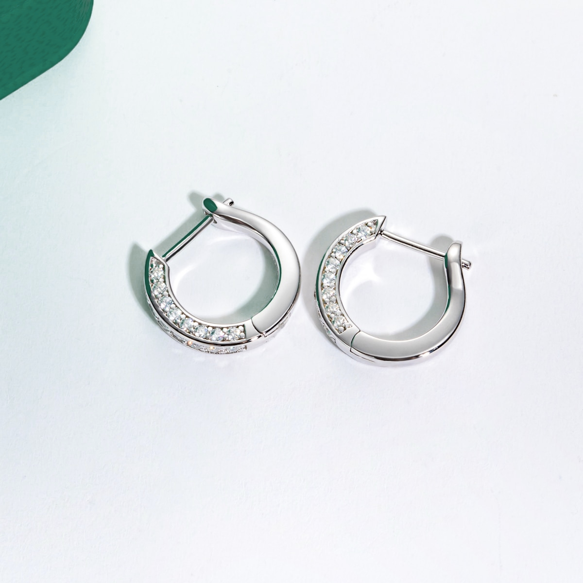 The Noir - Moissanite Hoop Earrings