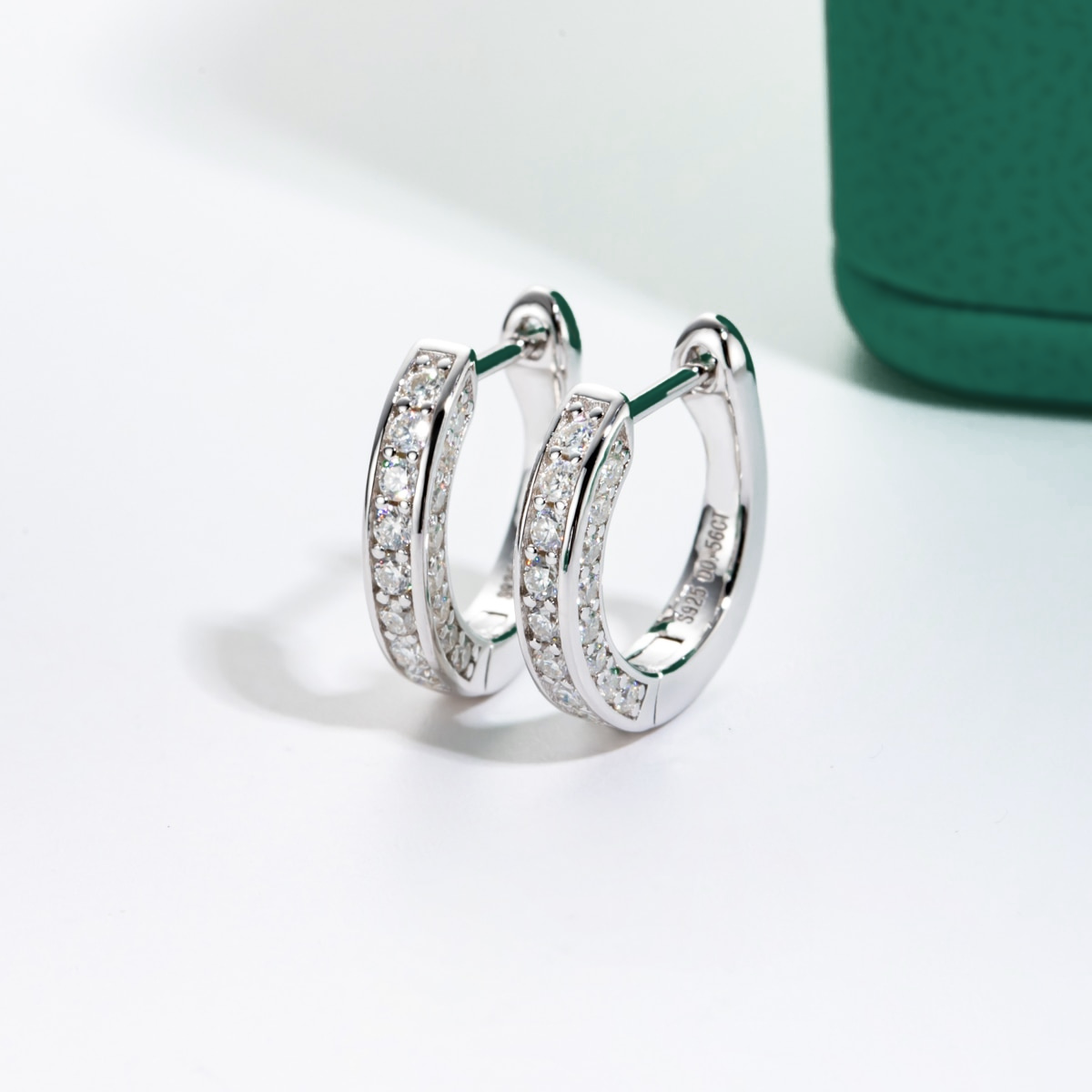 The Noir - Moissanite Hoop Earrings