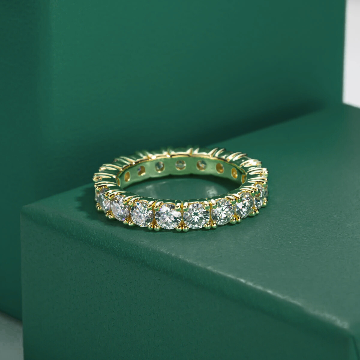 The Oriane - Moissanite Wedding Band