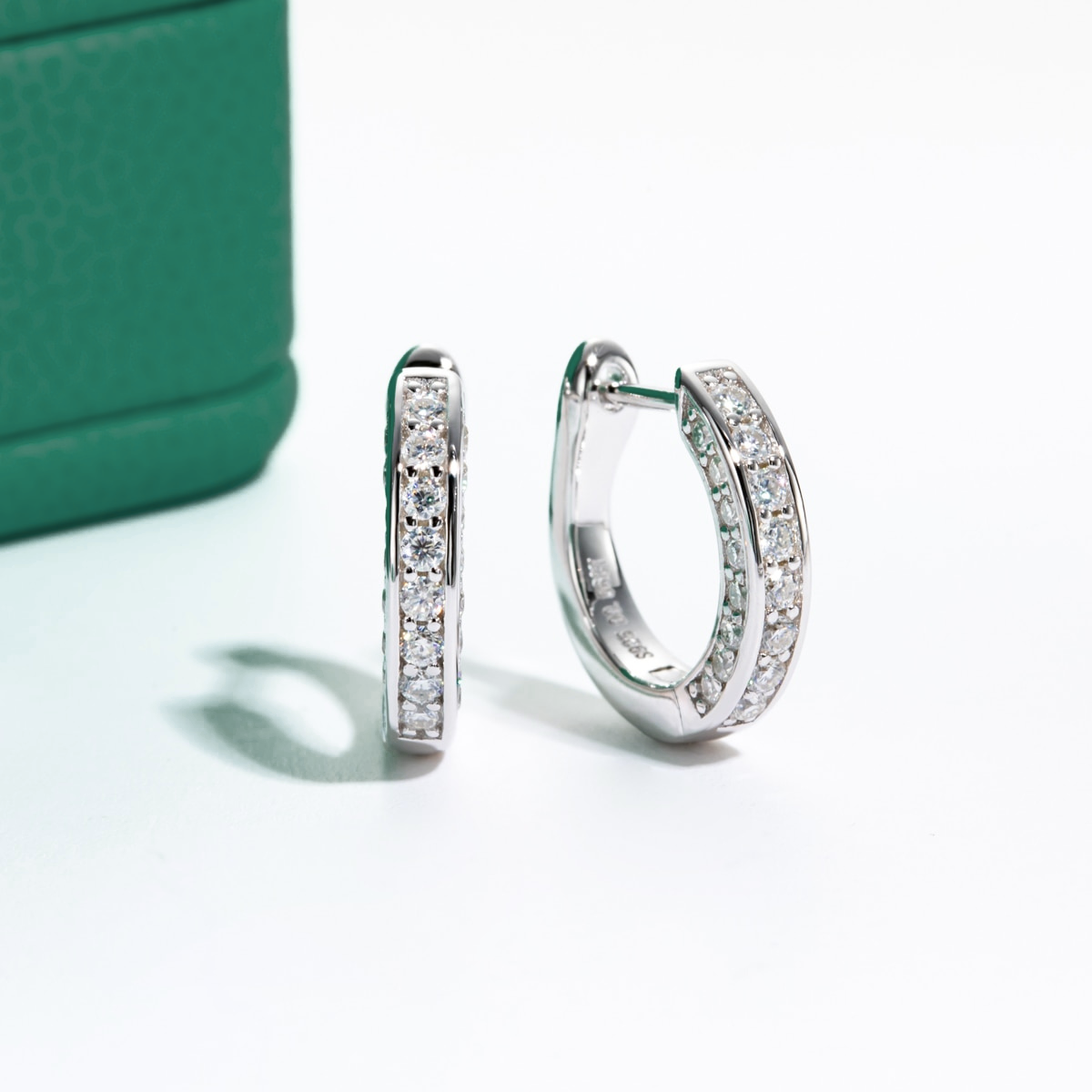 The Noir - Moissanite Hoop Earrings