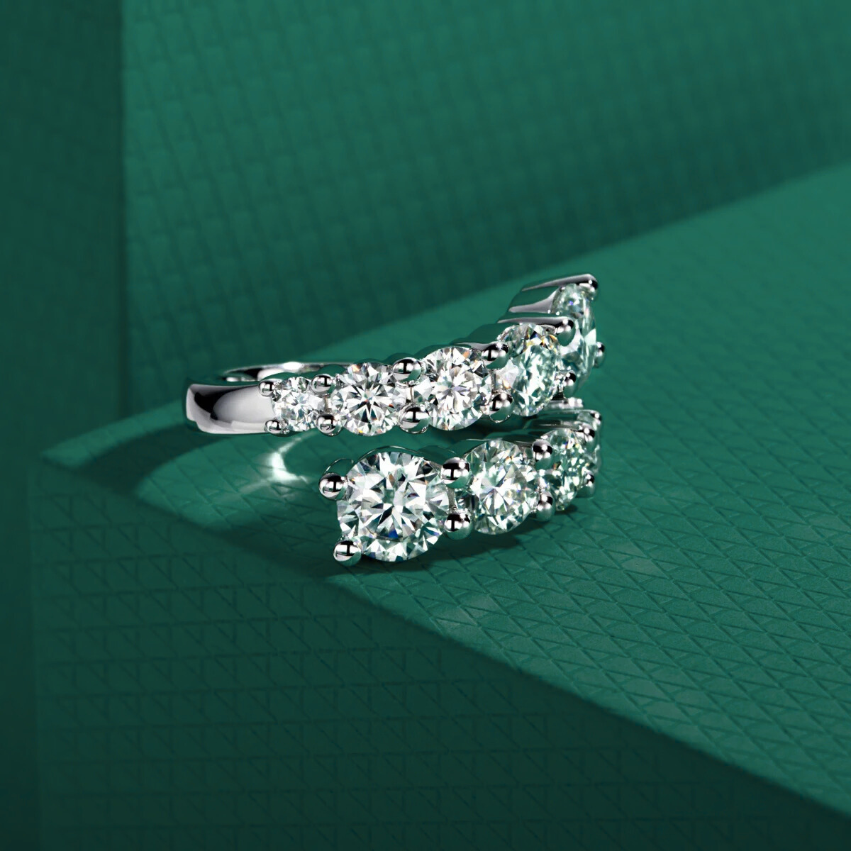 The Maelis - Moissanite Half Eternity Ring