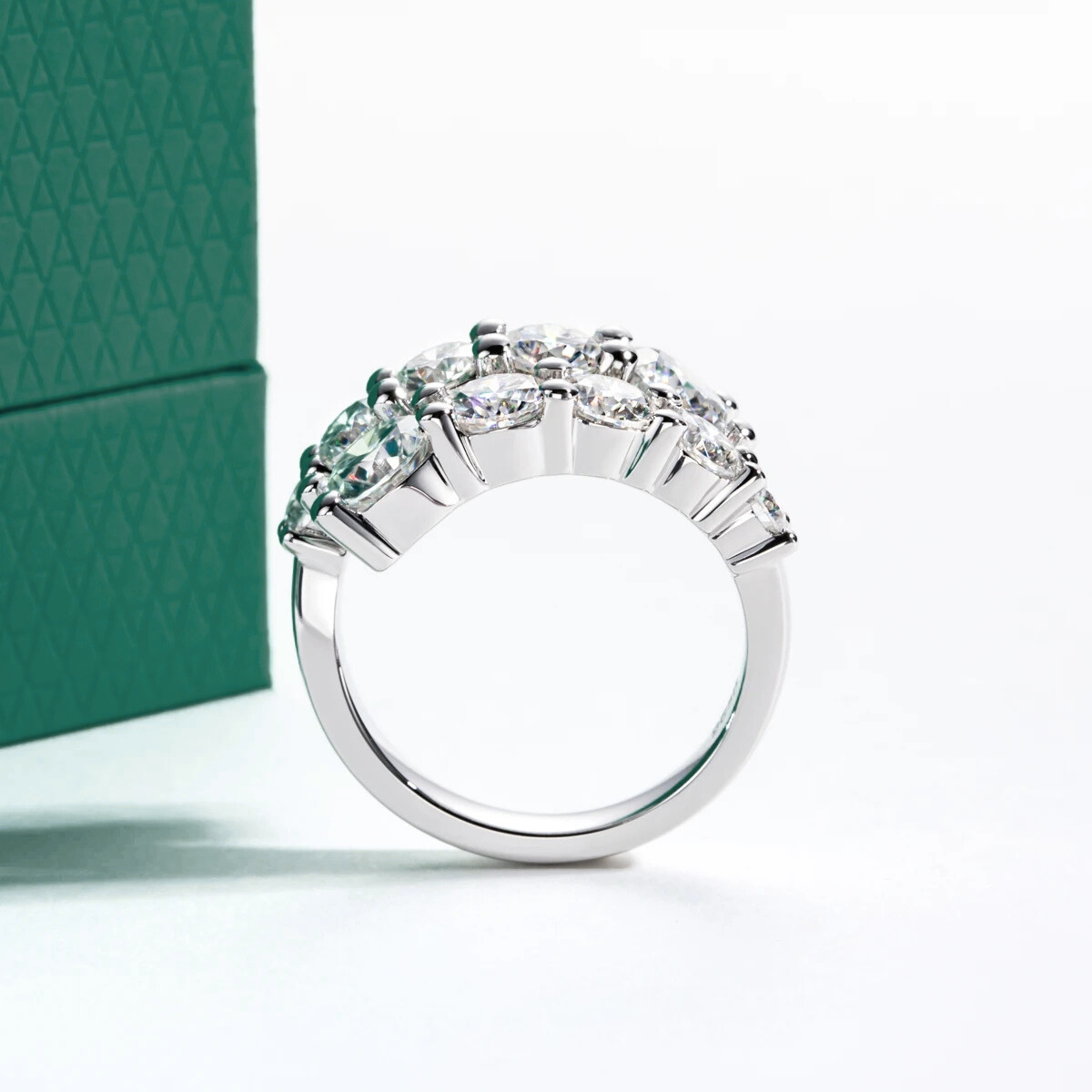 The Maelis - Moissanite Half Eternity Ring