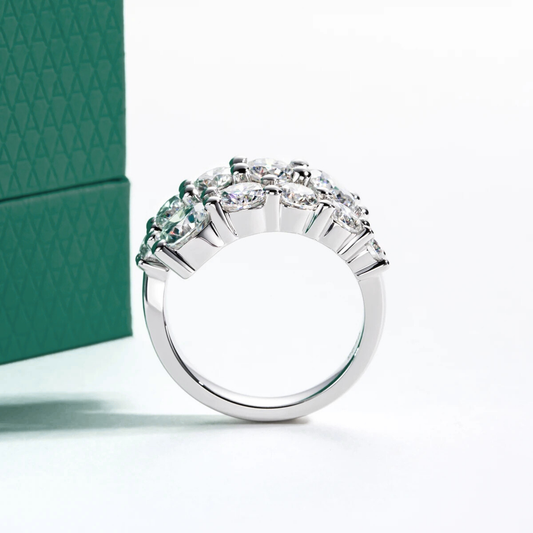 The Maelis - Moissanite Half Eternity Ring