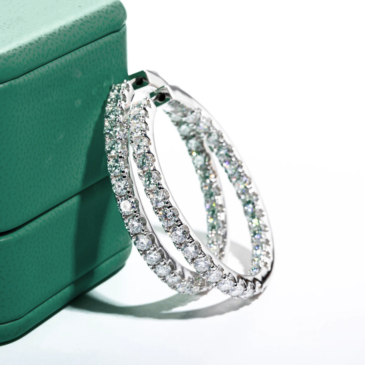 The Giselle - Moissanite Hoop Earrings