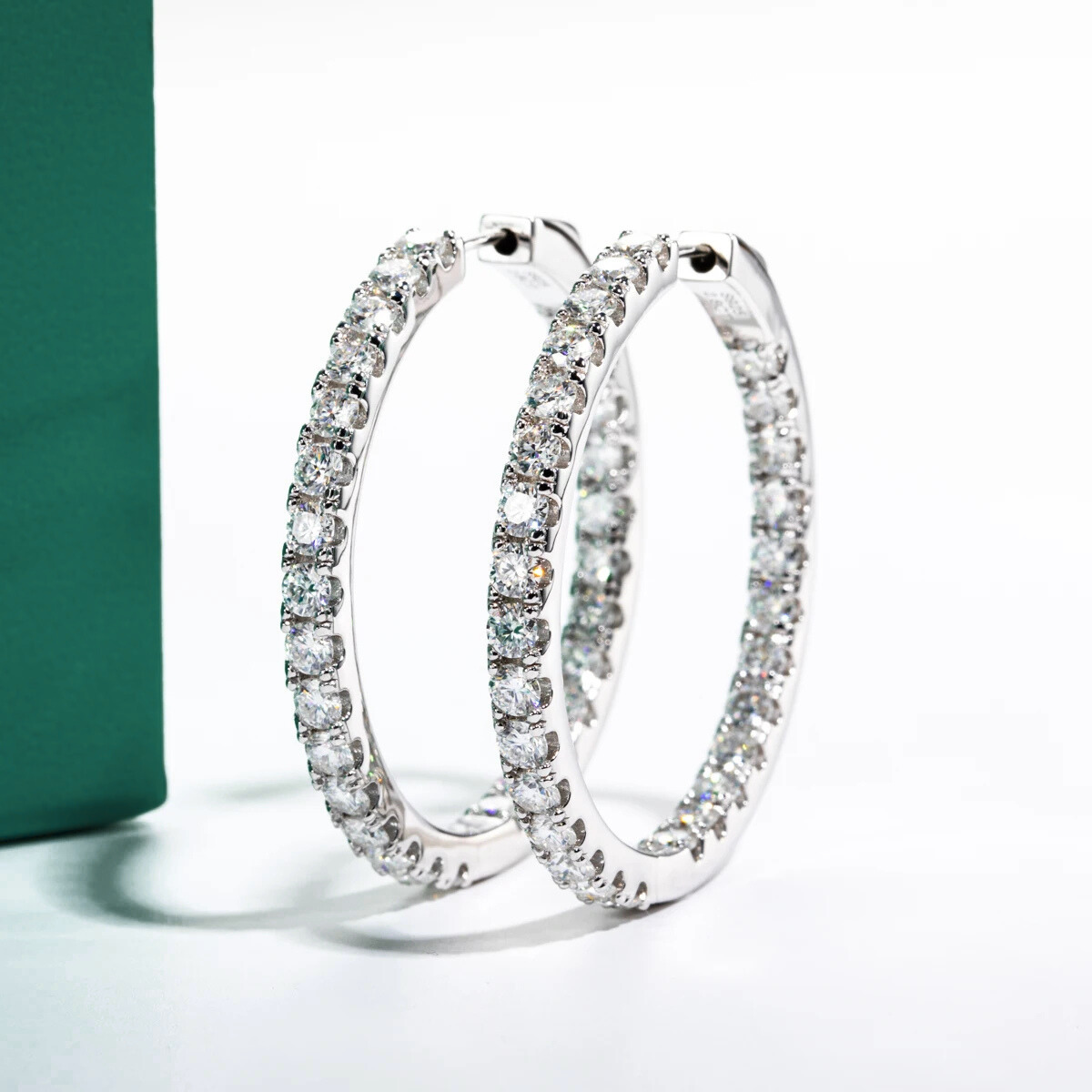 The Giselle - Moissanite Hoop Earrings