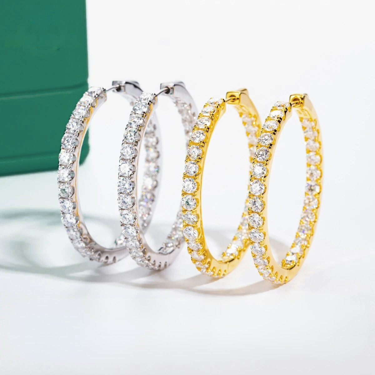 The Giselle - Moissanite Hoop Earrings