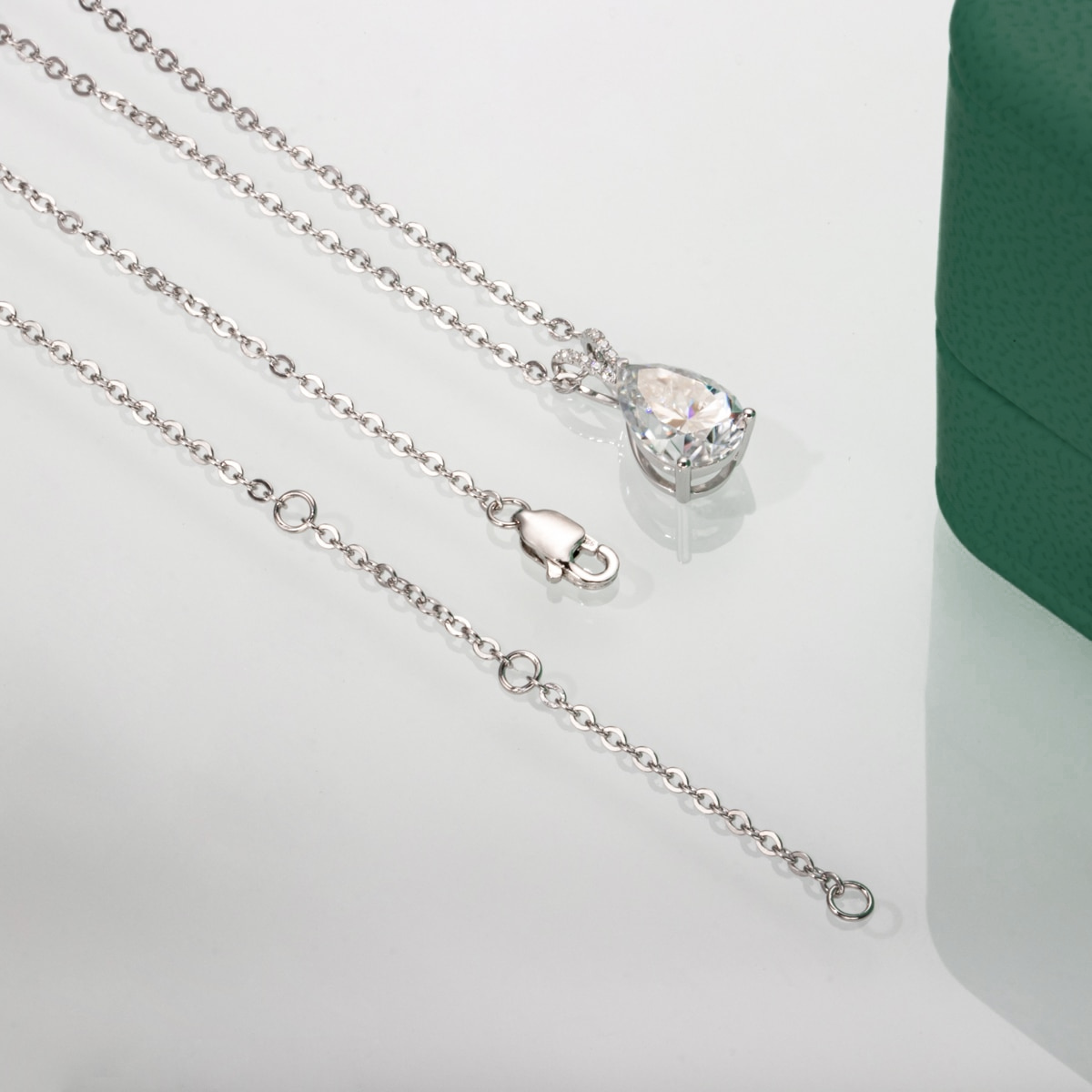 The Becca - Pear Cut Moissanite Necklace