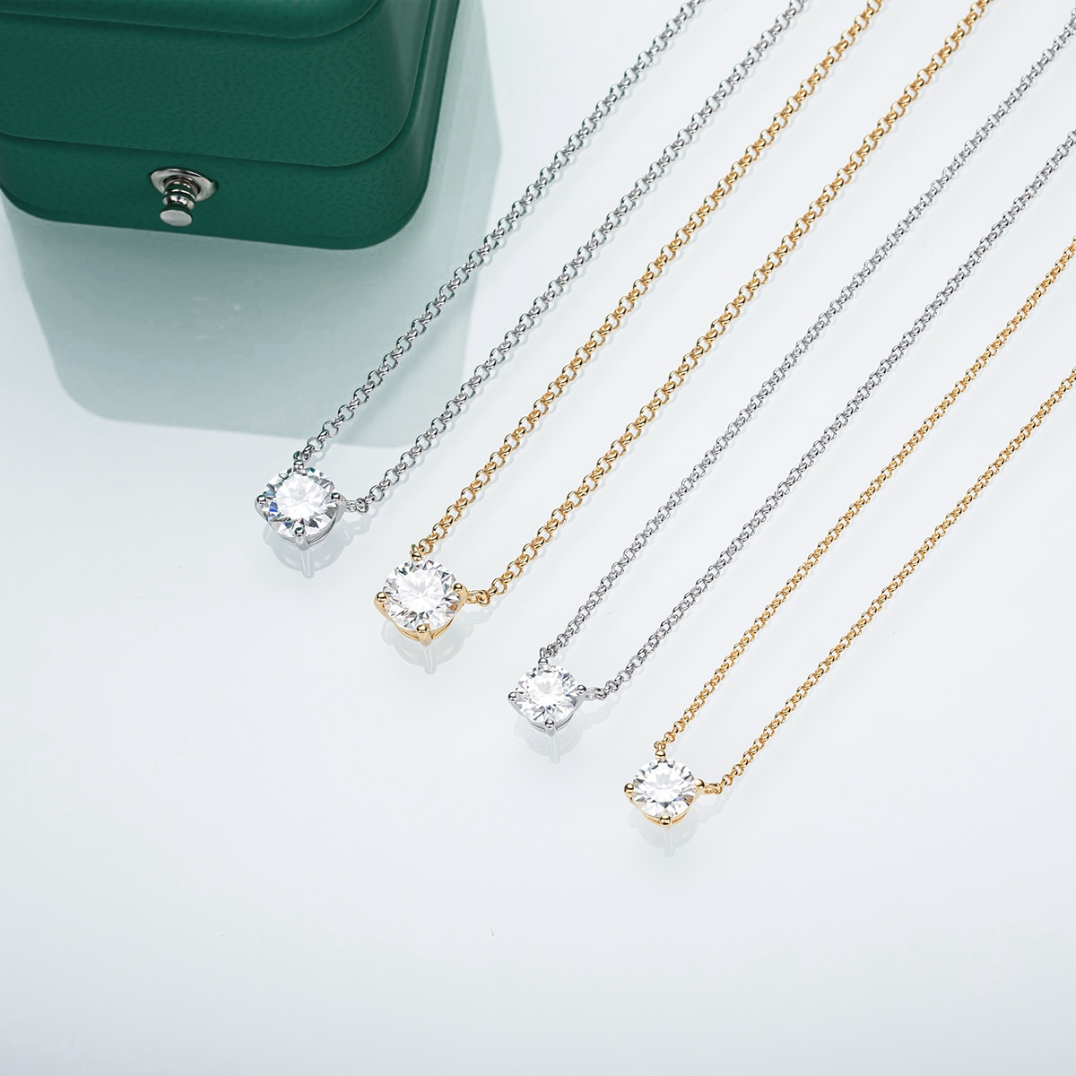 The Naomi - 4-Prong Moissanite Necklace