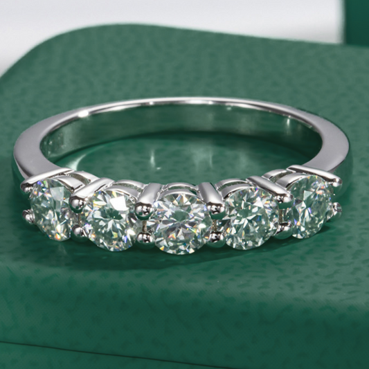 The Olivia - Moissanite Half Eternity Ring