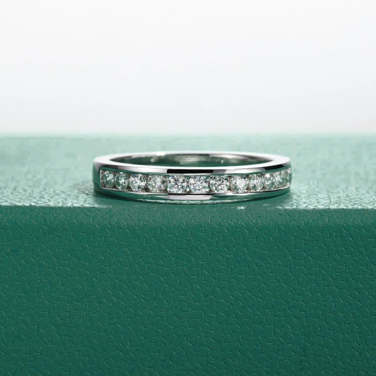 The Nora - Moissanite Half Eternity Ring