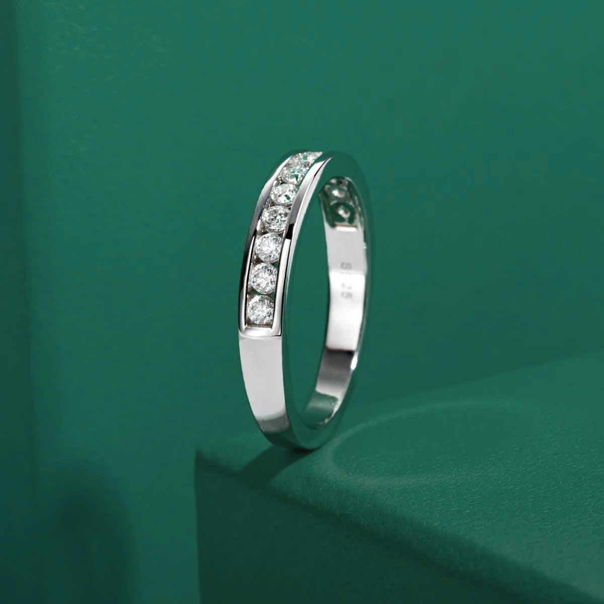 The Nora - Moissanite Half Eternity Ring