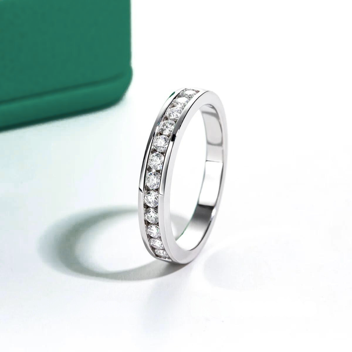 The Nora - Moissanite Half Eternity Ring