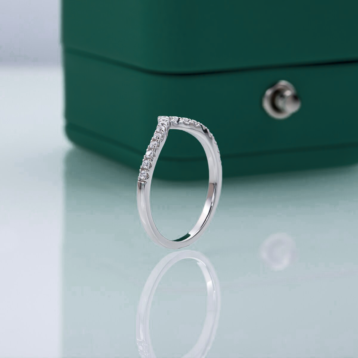 The Valentina - Moissanite Half Eternity Ring