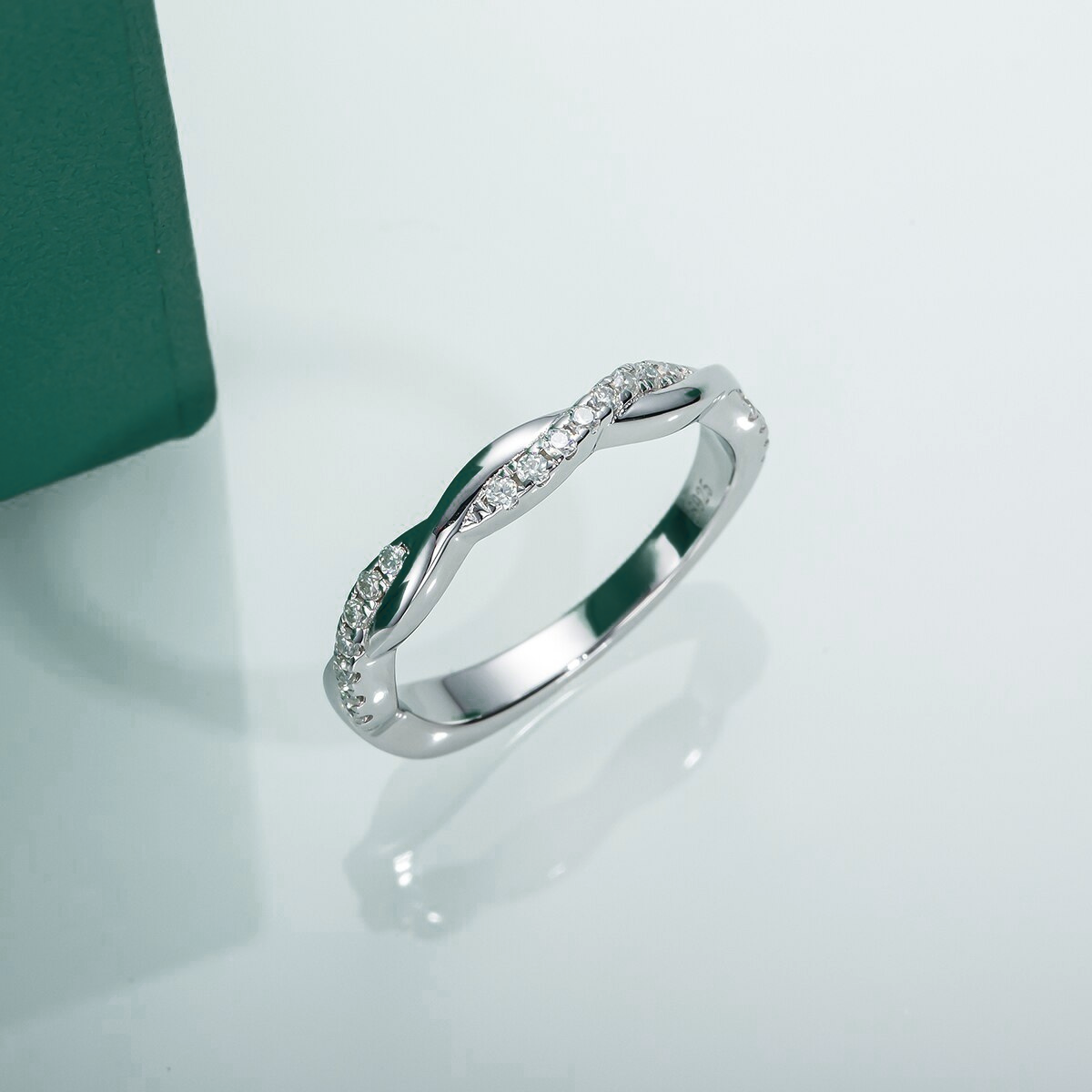 The Odessa - Moissanite Half Eternity Ring