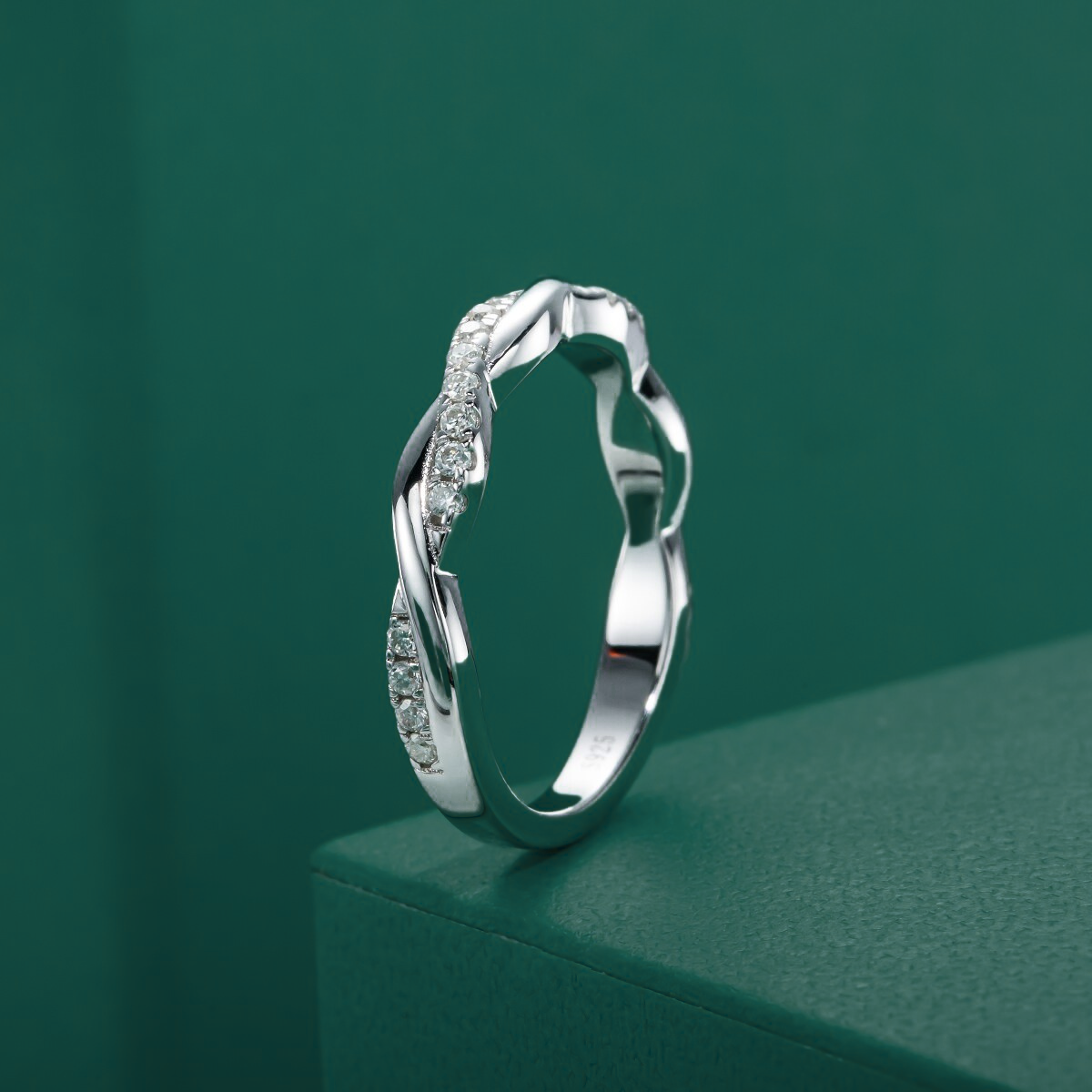 The Odessa - Moissanite Half Eternity Ring