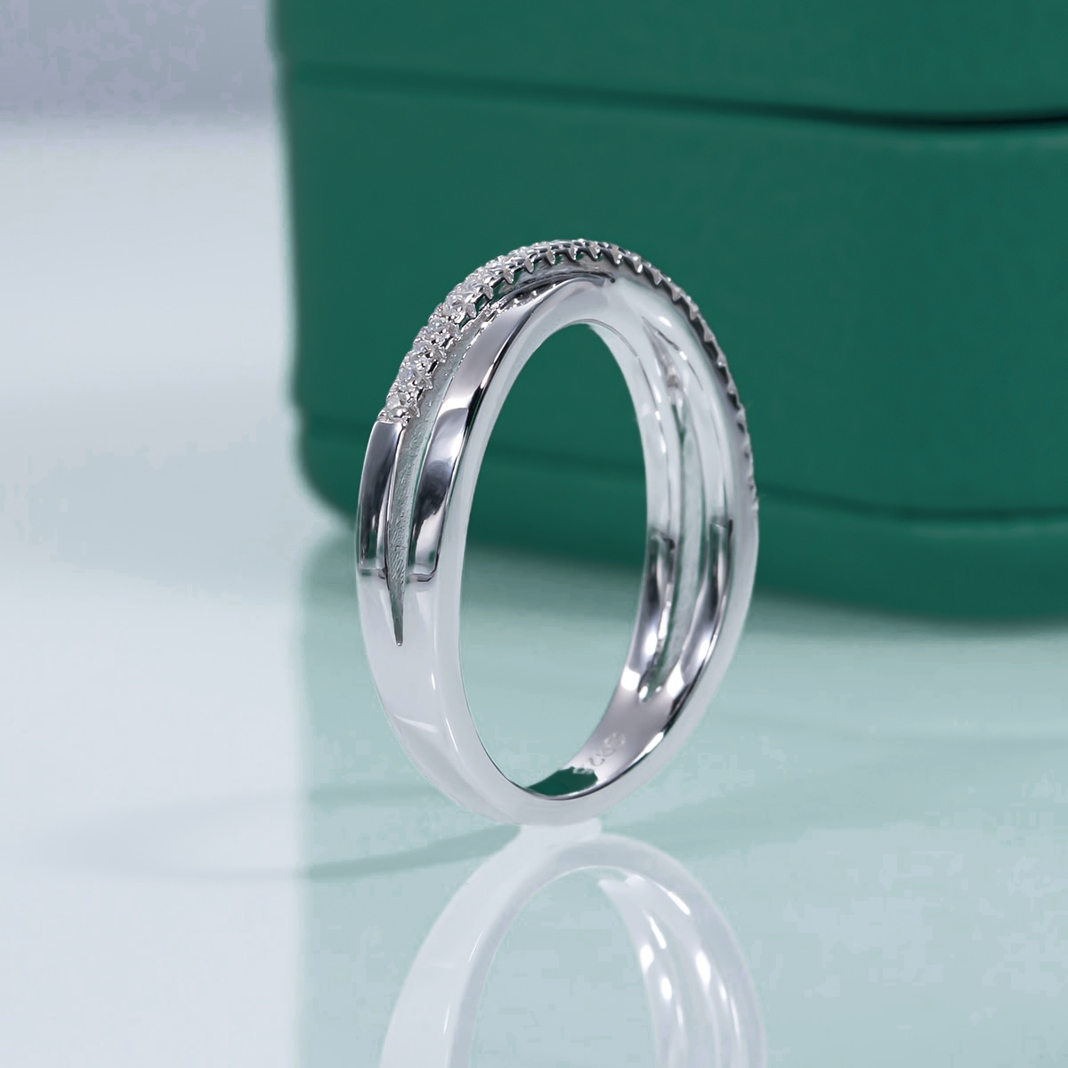 The Emma - Moissanite Half Eternity Ring
