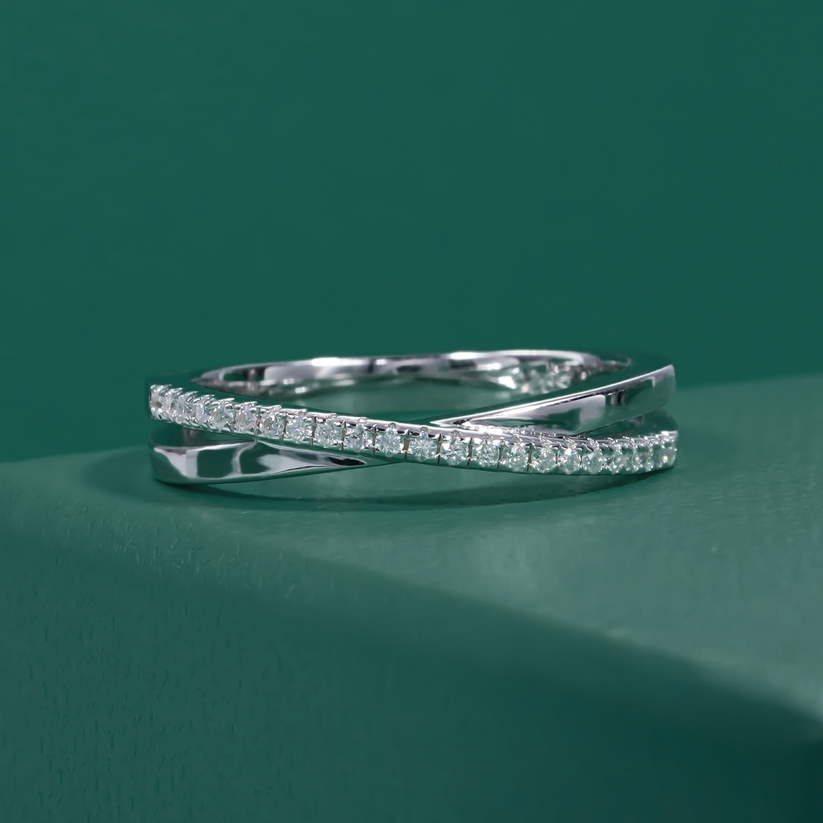 The Emma - Moissanite Half Eternity Ring