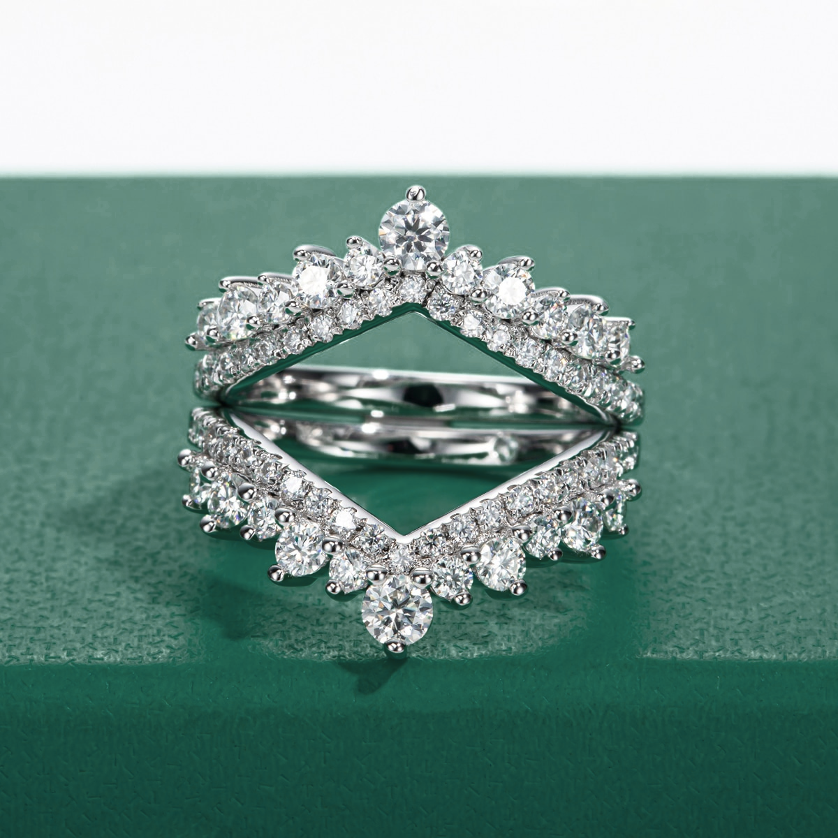 The Imperial - Moissanite Half Eternity Ring