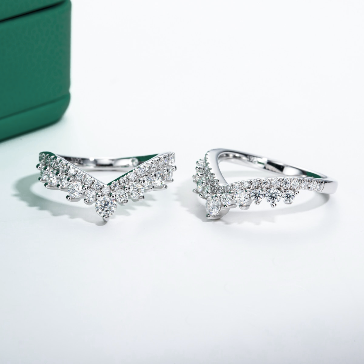 The Imperial - Moissanite Half Eternity Ring
