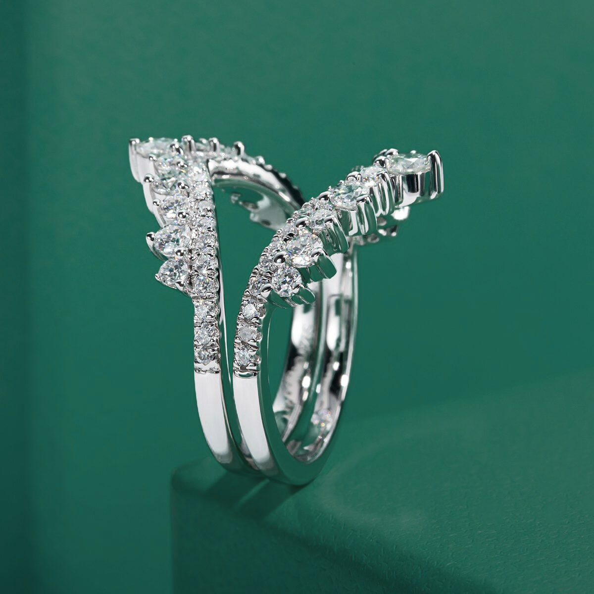 The Imperial - Moissanite Half Eternity Ring