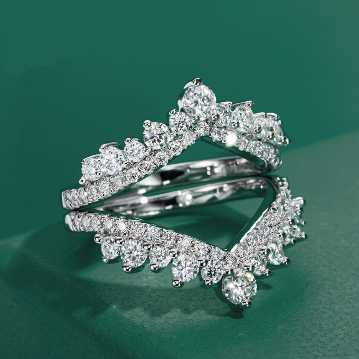 The Imperial - Moissanite Half Eternity Ring