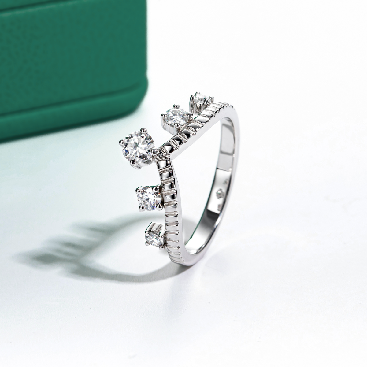 The Queen - Moissanite Half Eternity Ring