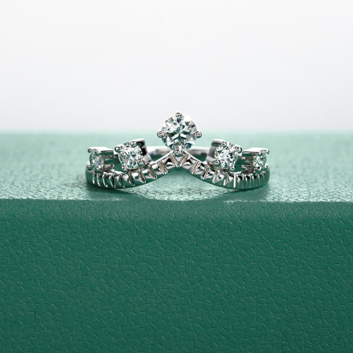 The Queen - Moissanite Half Eternity Ring