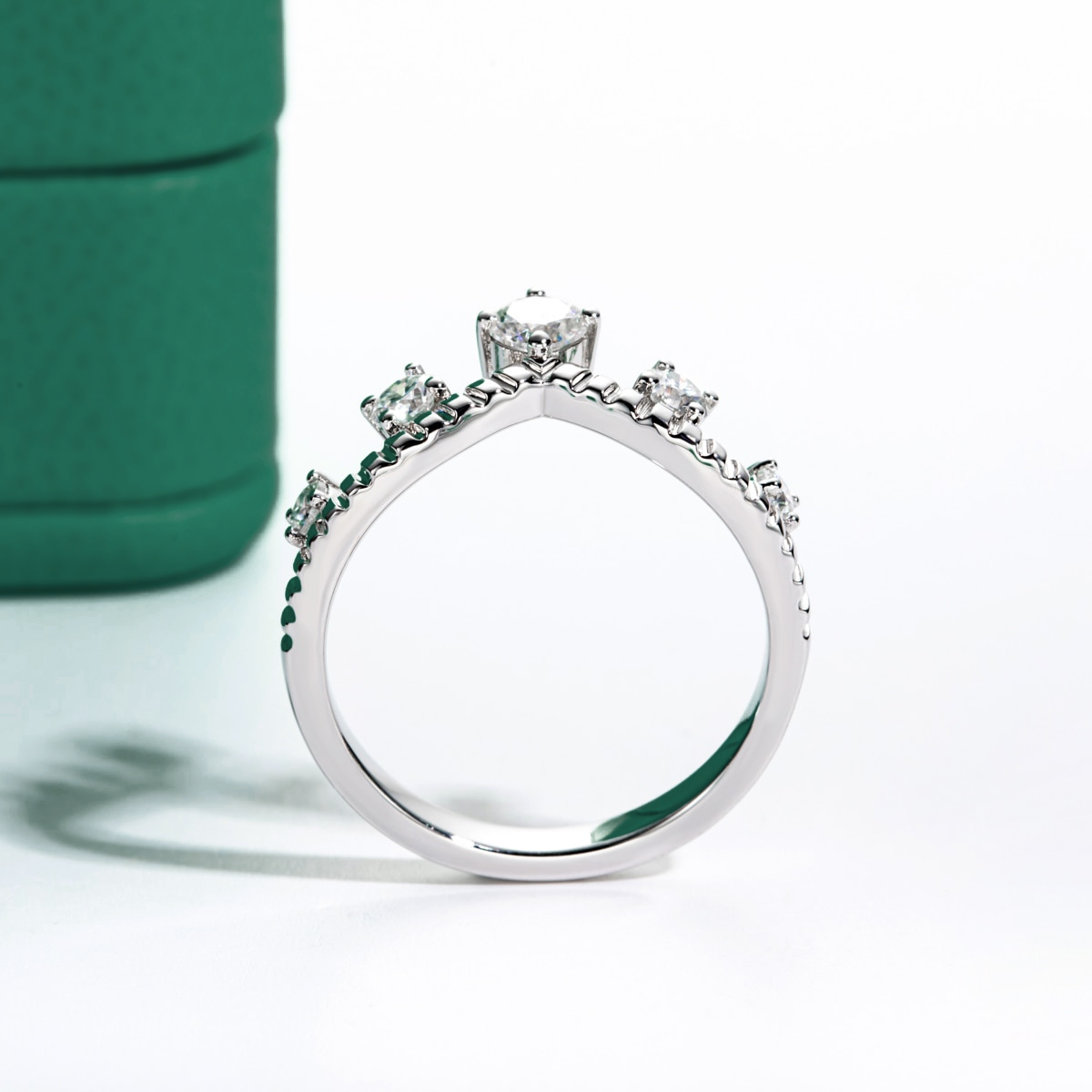The Queen - Moissanite Half Eternity Ring