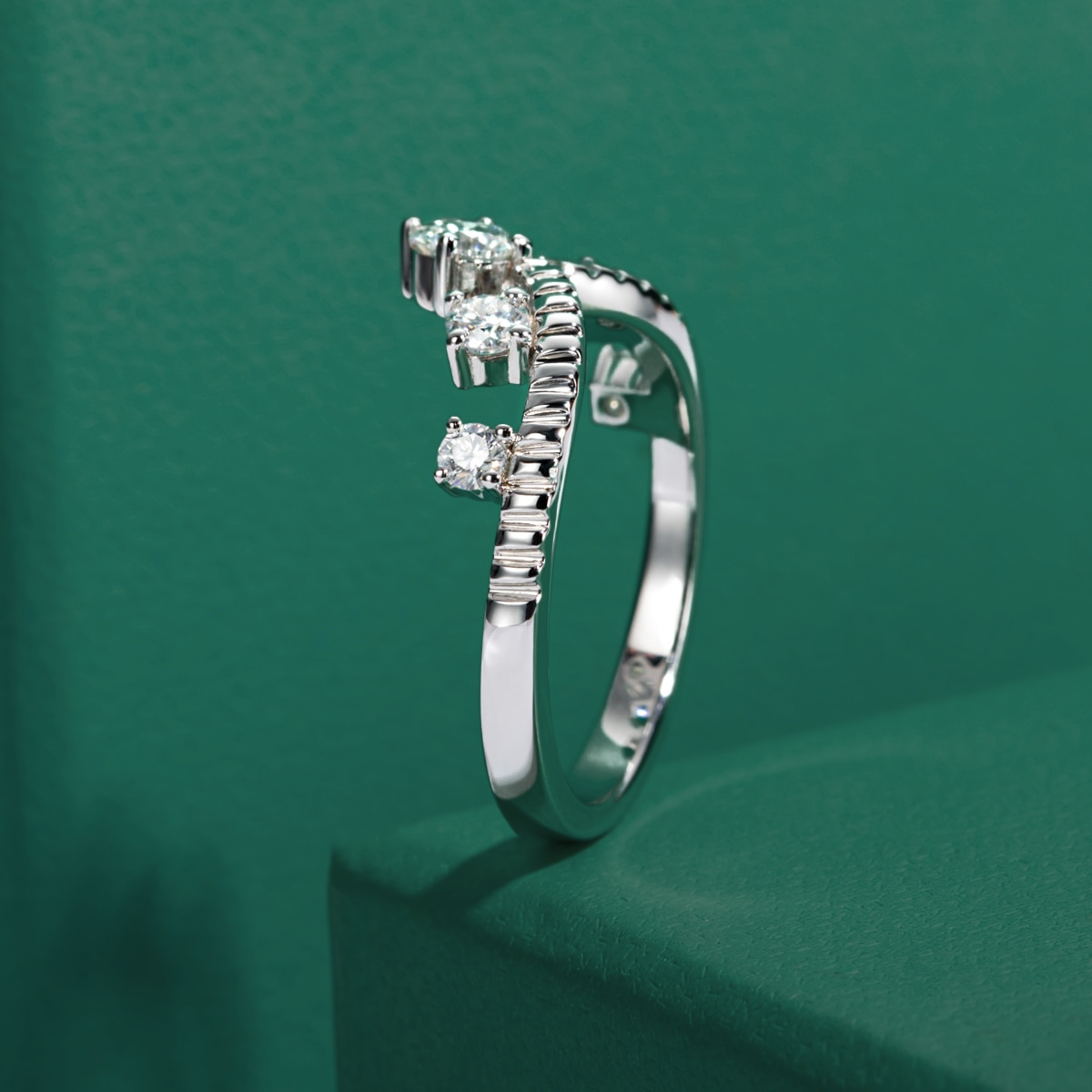 The Queen - Moissanite Half Eternity Ring