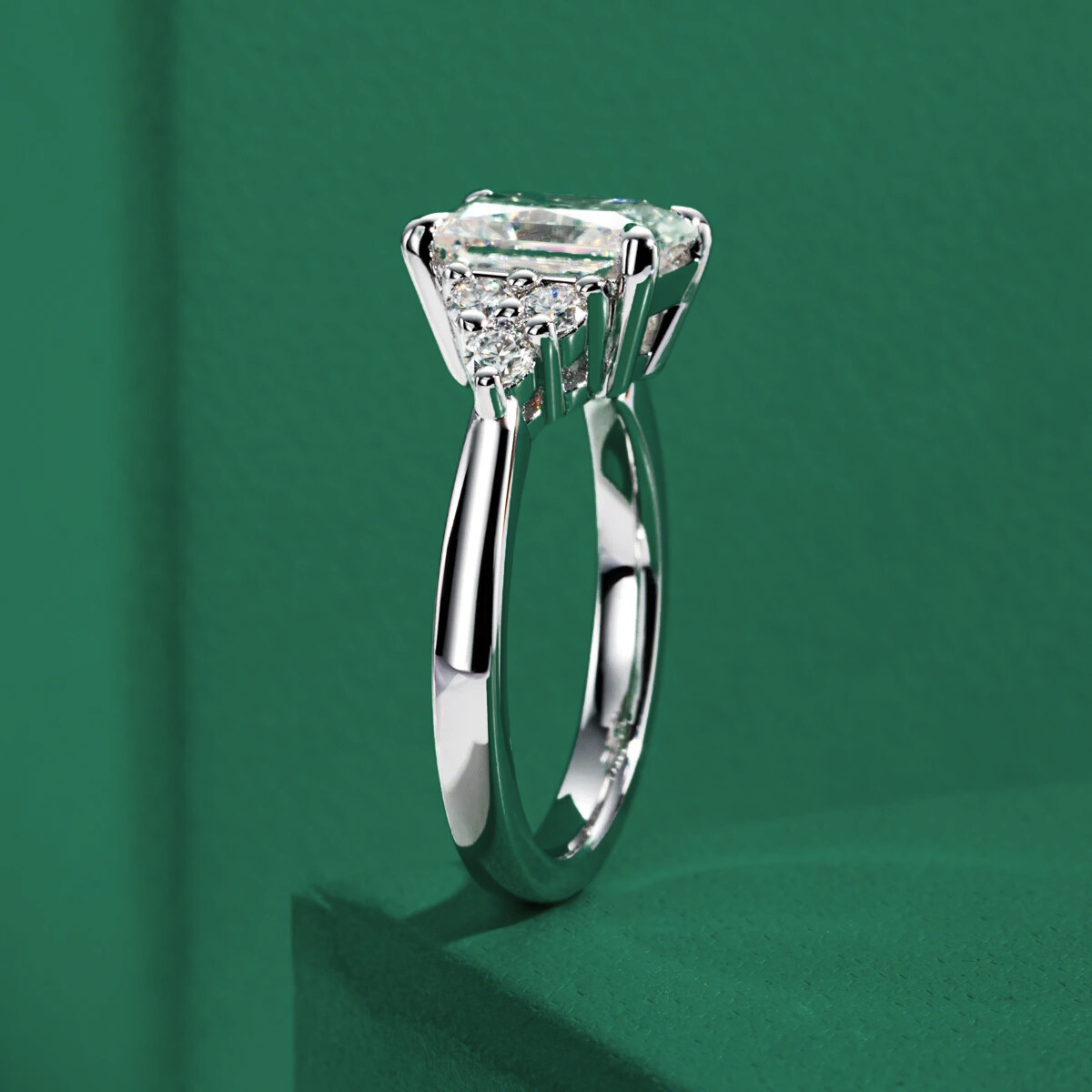 The Penelope - Radiant Cut Moissanite Solitaire Ring