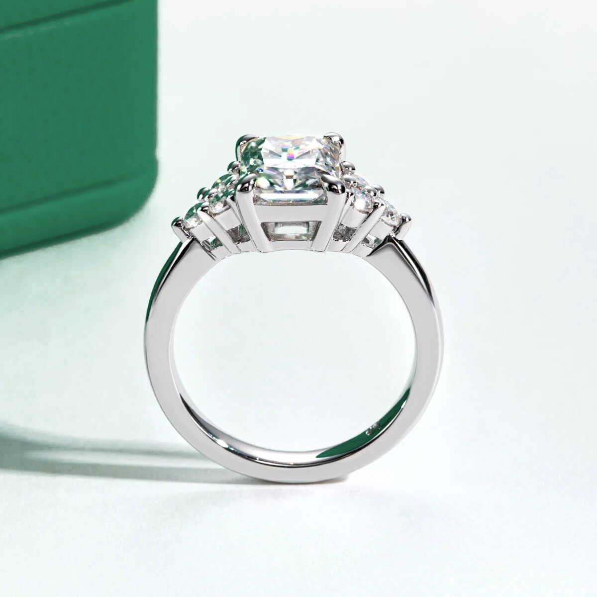 The Penelope - Radiant Cut Moissanite Solitaire Ring
