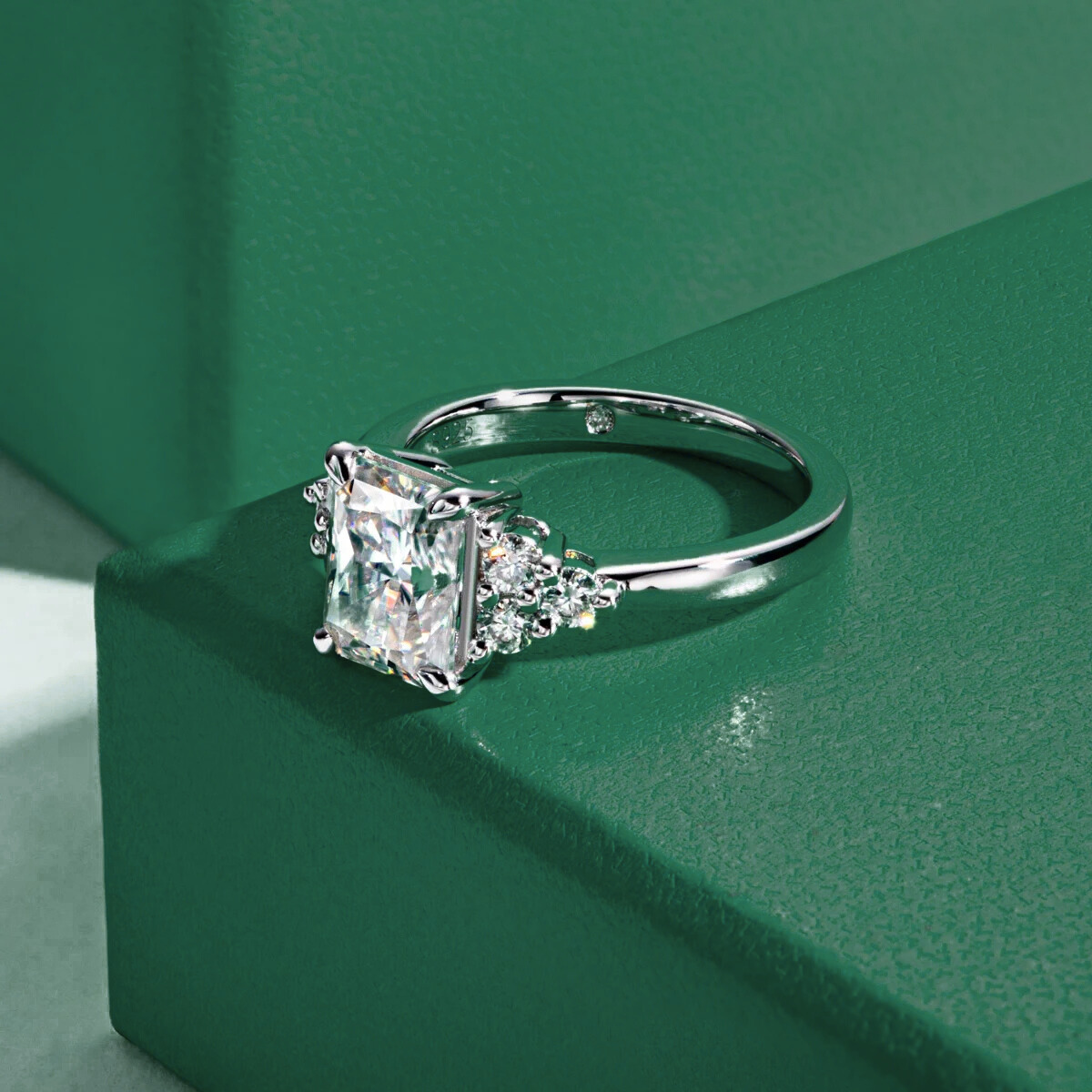 The Penelope - Radiant Cut Moissanite Solitaire Ring