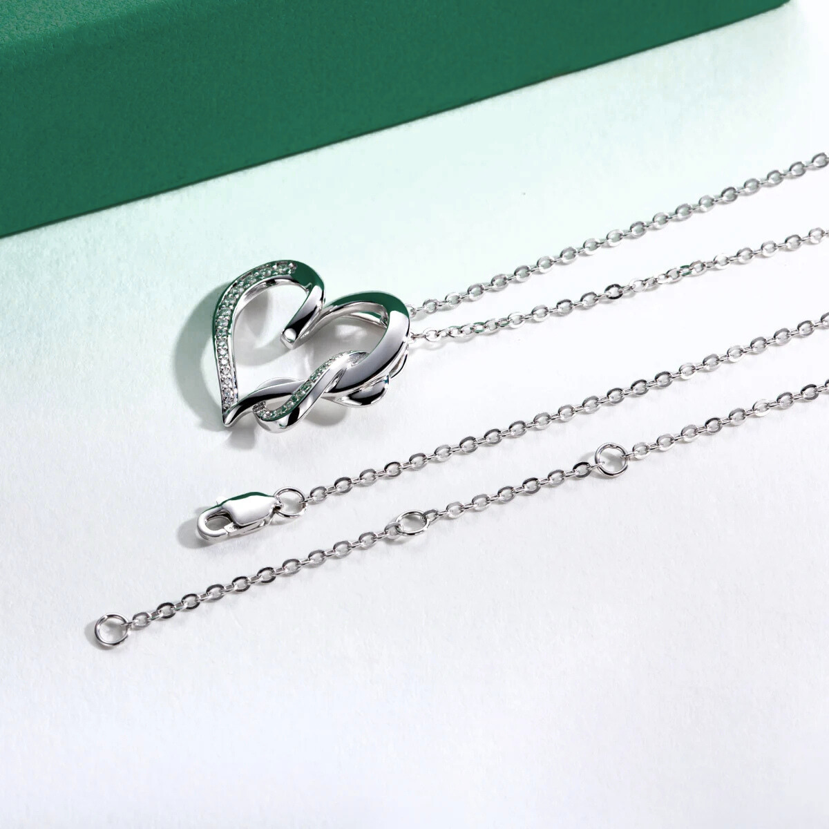 The Infinite Love - Moissanite Heart Necklace