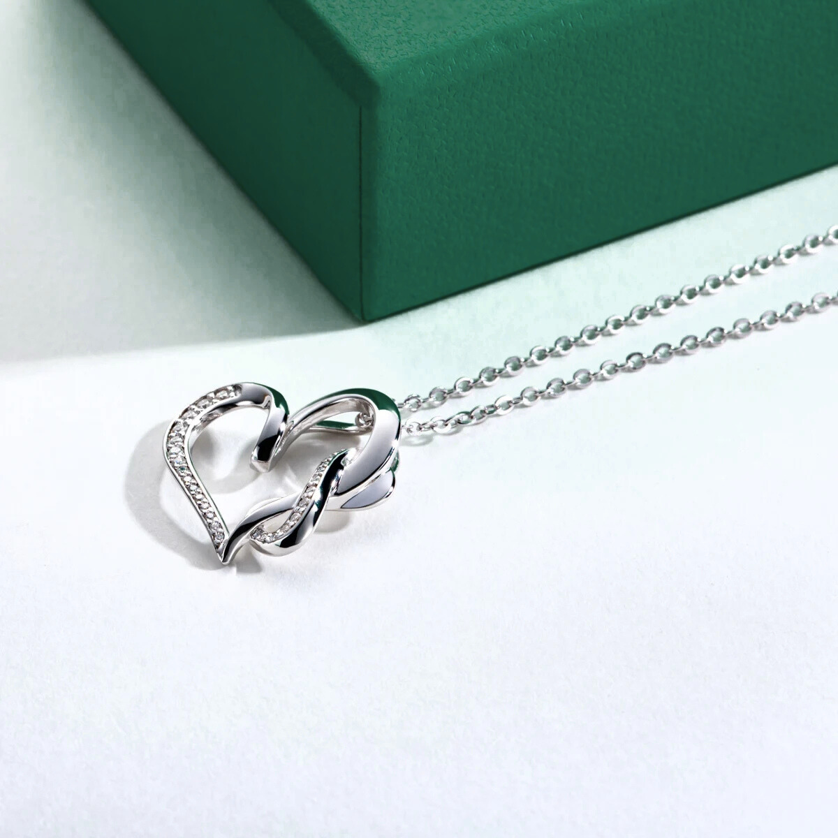 The Infinite Love - Moissanite Heart Necklace