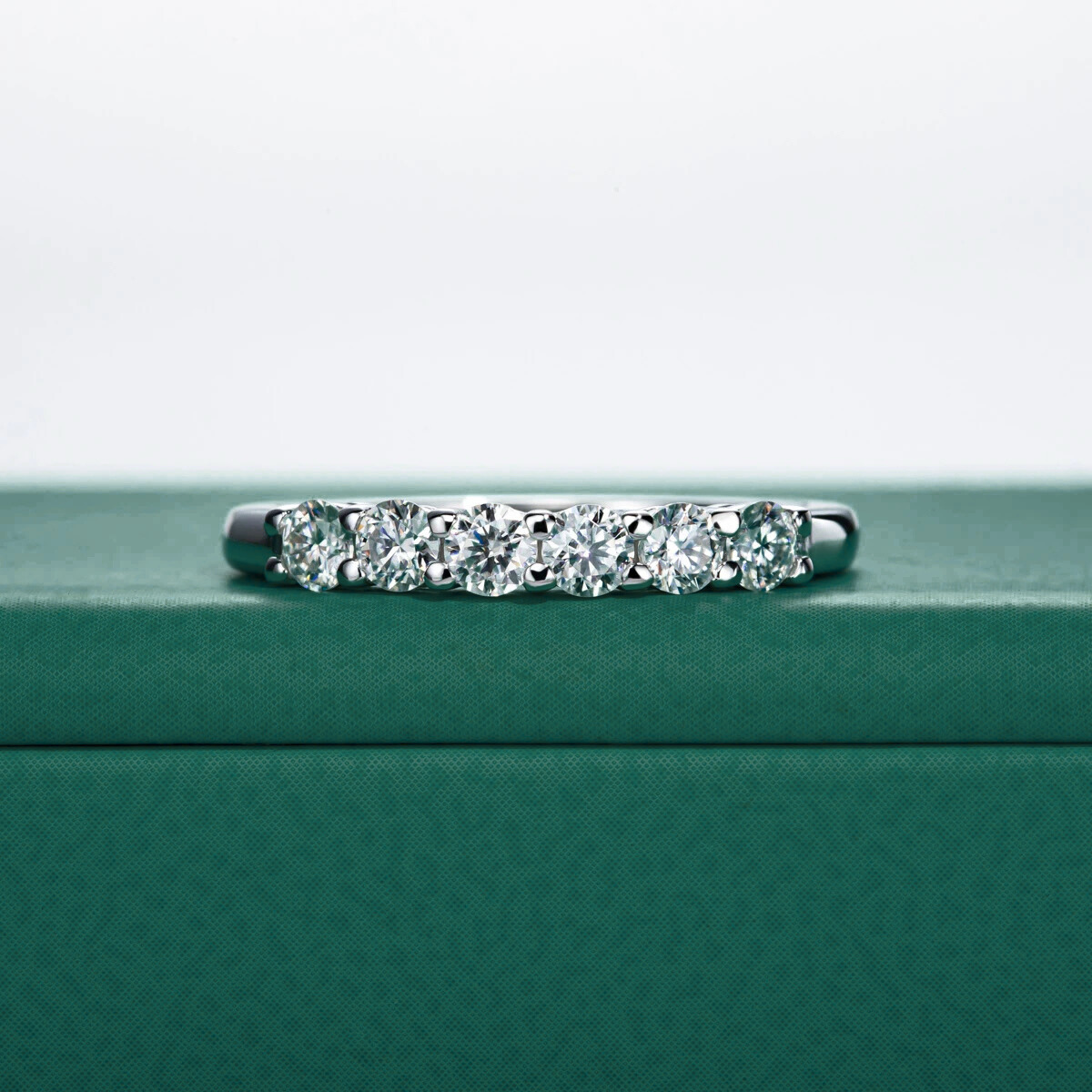 The Juliet – Moissanite Half Eternity Ring