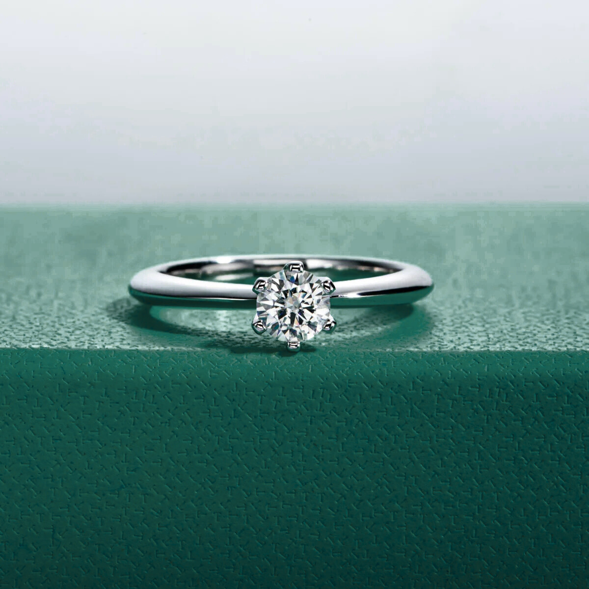 The Classic - Round Brilliant Cut Moissanite Solitaire Ring