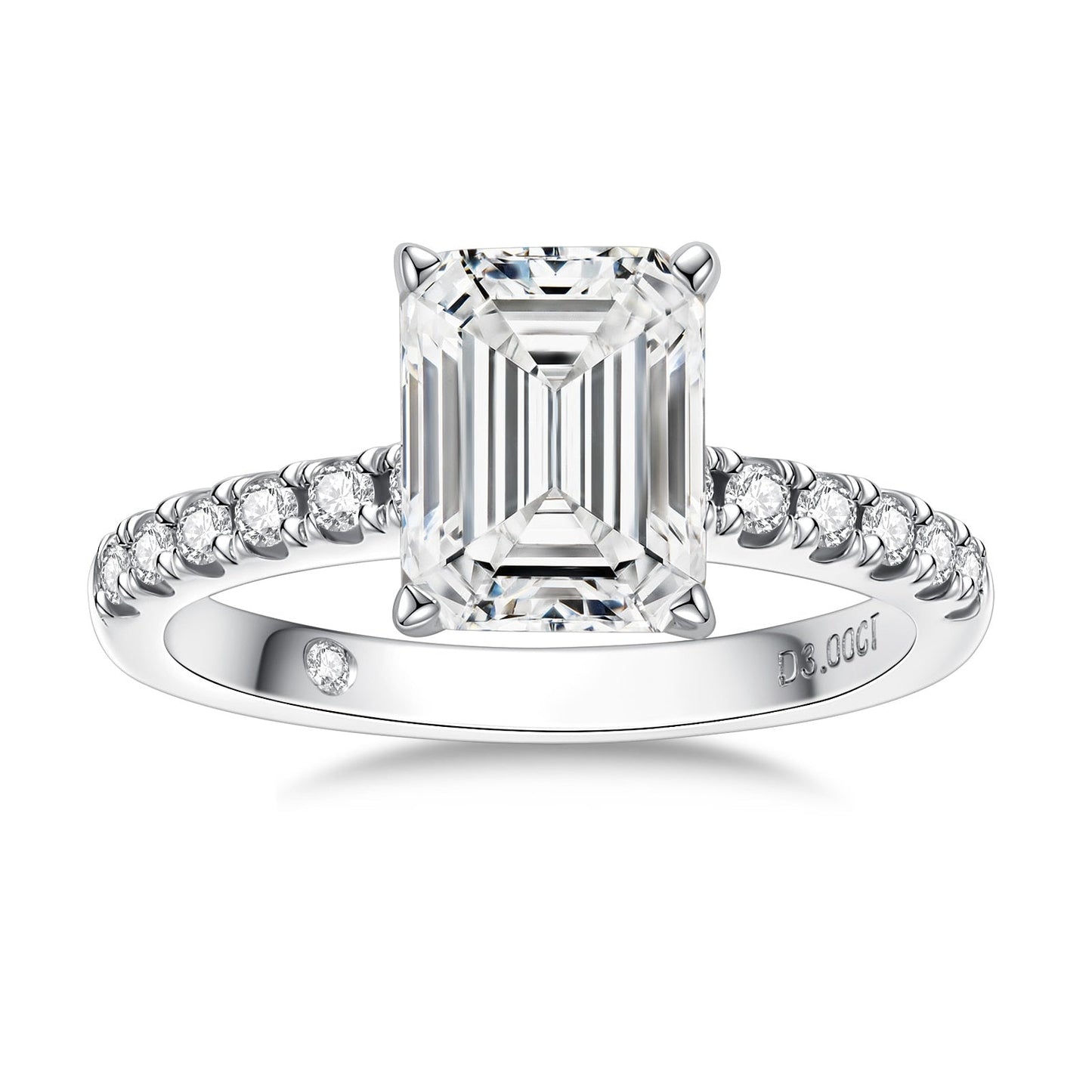 The Francis - Emerald Cut Moissanite Solitaire Ring