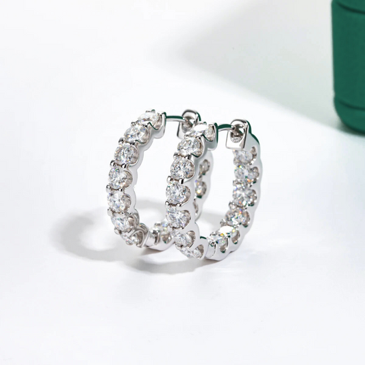 The Camilla – Moissanite Hoop Earrings