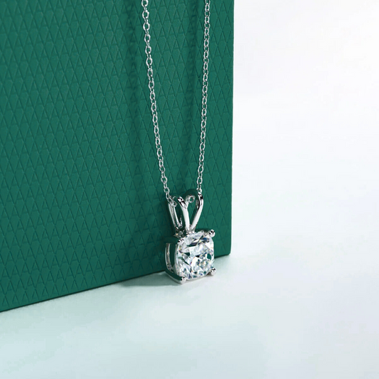 The Marcelline – Cushion Cut Moissanite Necklace