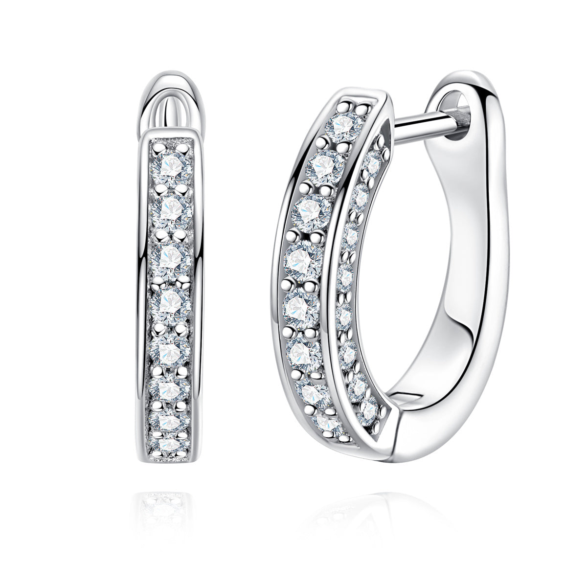 The Noir - Moissanite Hoop Earrings