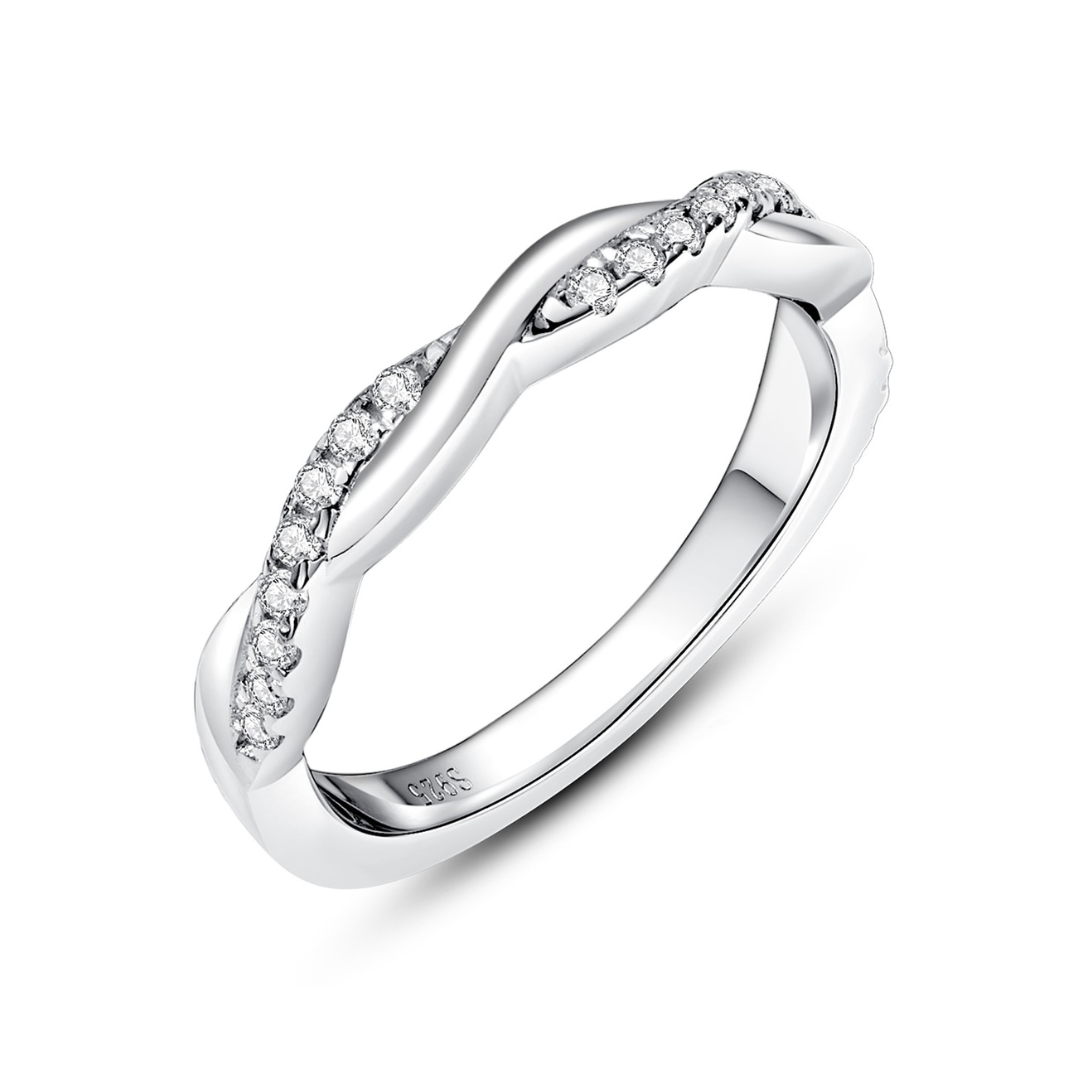 The Odessa - Moissanite Half Eternity Ring